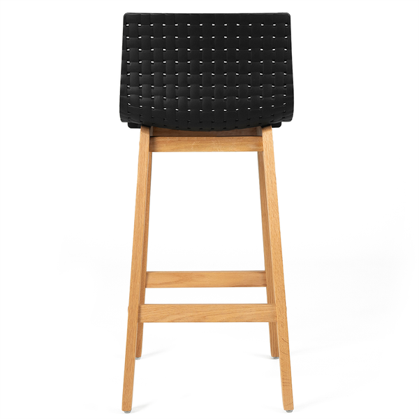 Byron Solid Oak Bar Stool in Black Acrylic