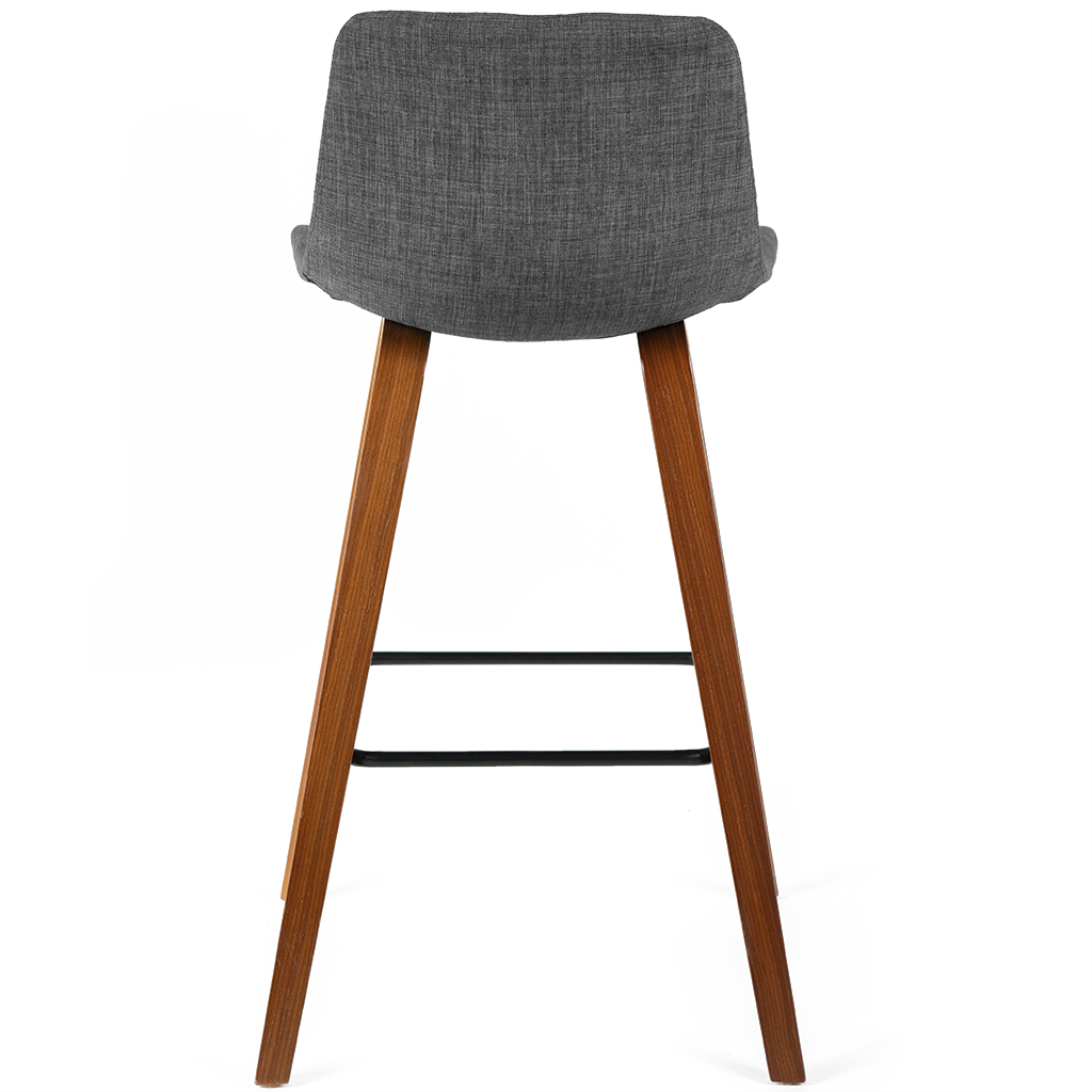 Laurent Fabric Kitchen Stool in Walnut Grey