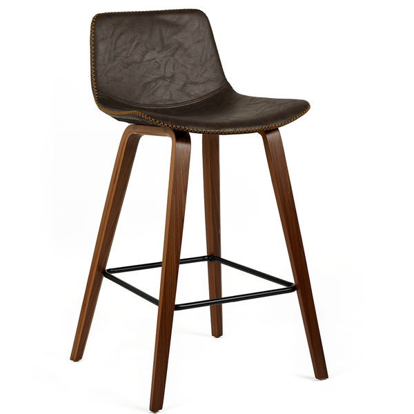 Laurent Bar Stool (Set of 2) Vintage Walnut