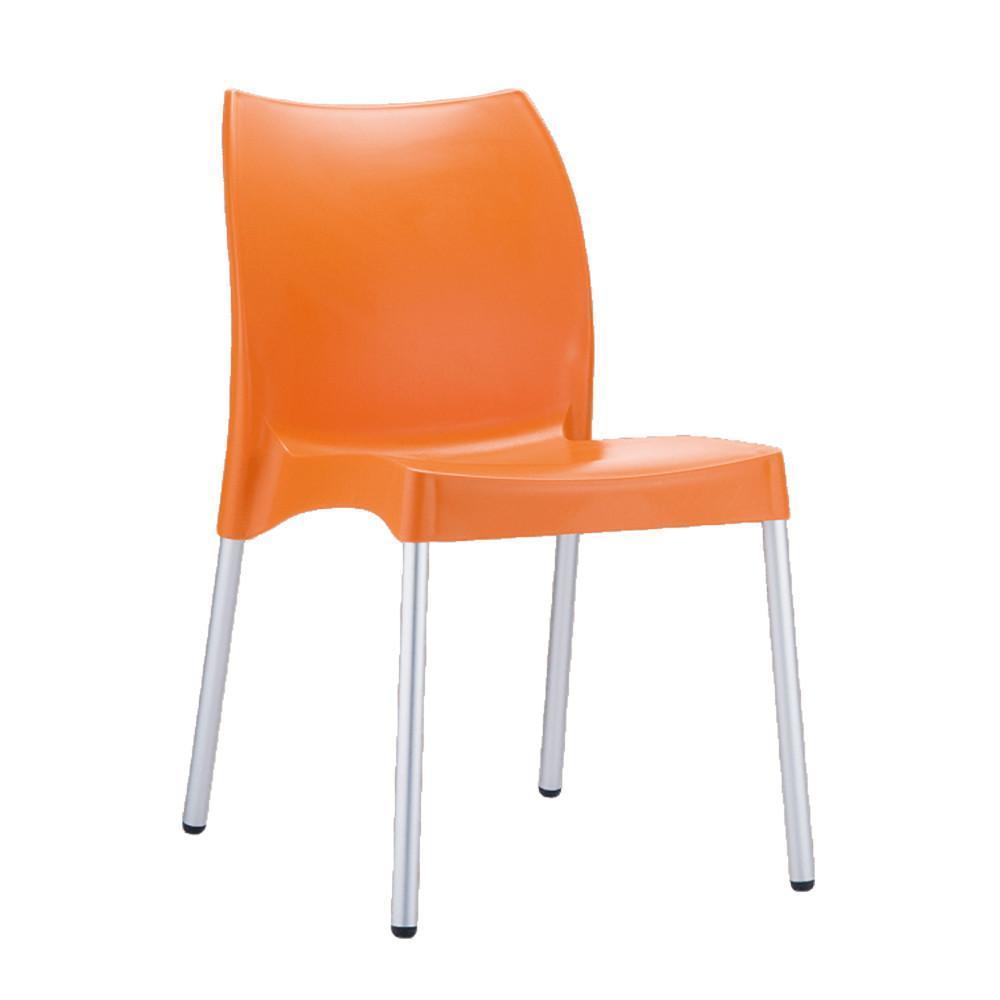 Orange plastic dining chairs store