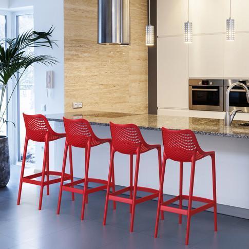 Red kitchen shop bar stools