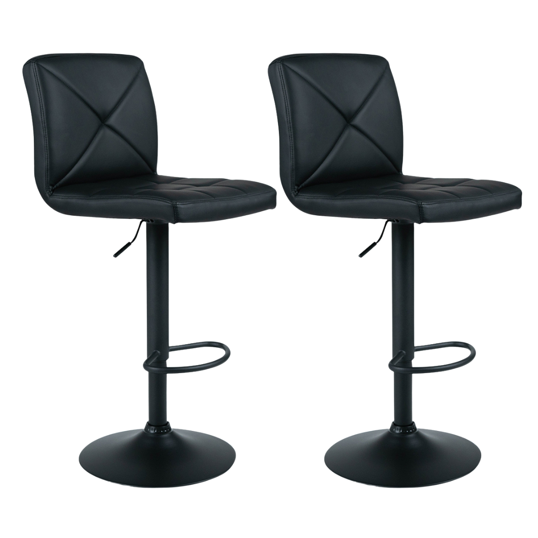 Leather black bar top stools